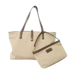ゲス GUESS トートバッグ ポーチ付き カバン 鞄 ストライプ ベージュ ORG