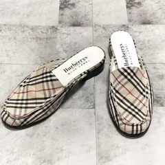 BURBERRY BLUE LABEL バーバリー ブルーレーベル ノバチェック パンプス ミュール 24cm サイズ37 ベージュ ノバチェックのサムネイル