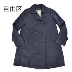 自由区 ジユウク トレンチコート サイズ38 ネイビー 長袖のサムネイル