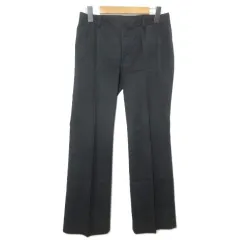 グリーンレーベルリラクシング ユナイテッドアローズ green label relaxing パンツ スラックス ブーツカット シャドーストライプ 36 S相当 黒 ブラック ■YHS6 /X