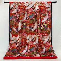 色打掛 鶴 桜 金糸 豪華絢爛 花嫁衣裳 【送料込み匿名配送】 - メルカリ