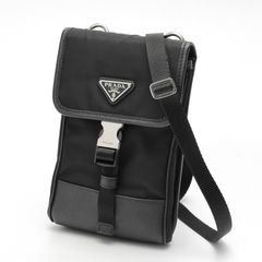 PRADA ラフィア スマートフォンケース ショルダー カゴミニバッグ