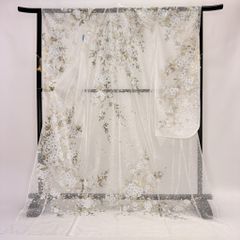 夏用 本振袖 引き振袖 夏振袖 幅広 大きい ポリエステル 黒 ピンク 花