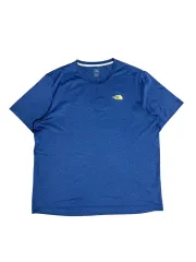 THE NORTH FACE ザノースフェイス 機能性 レギュラーフィット バックロゴ 2XL 半袖Tシャツ ブルー