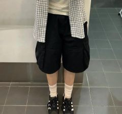 machatt ギャバジンショートパンツ ブラック - メルカリ