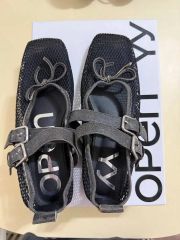 ALAIA アライア メッシュ バレエシューズ ブラック レザー 38 25相当