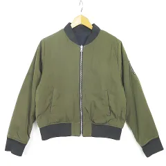 カプリシューレマージュ CAPRICIEUX LE'MAGE MA-1タイプ ジャケット リバーシブル ブルゾン 中わた F カーキ/ネイビー&ブラック 2sa6736のサムネイル