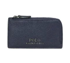 極美品/ほぼ未使用/POLO RALPH LAUREN/ポロラルフローレン/メタルロゴ/フラグメントケース/コインケース/レザー/ネイビー/紺/箱あり/FB3611