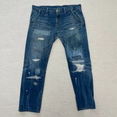 PRPS NOIR W33　デニムパンツ ダメージ加工 紫製品　32 PRPS NOIR W33 デニムパンツ ダメージ加工 紫製品 32 - メルカリ