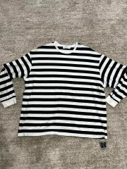 未使用☆タグ付き agnes b. x NH ボーダークルーネック 長袖Tシャツ 