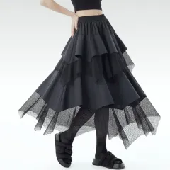 2段 エンブロイダリー レイヤード チュールスカート 森ガール ラテギャル フェアリー パンク 地雷系 Alexander McQueen st
