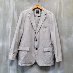 52✨洗える HUGO BOSS テーラード アンコンジャケット ブラウン - メルカリ