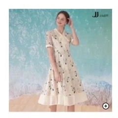 美品✨JUSGLITTY ジャスグリッティー アイビーフラワープリント