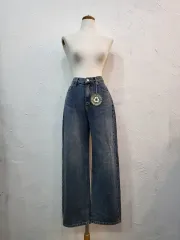 新品 ワイド デニム パンツ デニムパンツS