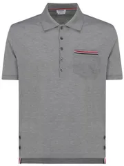 THOM BROWNE コットン ポロシャツ 送料無料