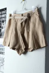JILL STUART ジルスチュアート ハーフパンツ パンツ ベージュ リネン 麻-1E55