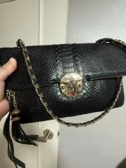 GUCCI グッチ レディロック パイソン チェーンウォレット 蛇革 金具