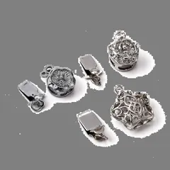 3セット 真鍮 クラスプ 差込式 PandaHall 留め具 エンドパーツ 紐留め 留め金 キラキラ ラインストーン パール ボックスクラスプ PH ブレスレット ネックレス 接続 パーツ ジュエリー用 DIY用 プラチナ