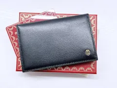 美品　Cartier　カルティエ　パシャ　クリアポケット付き　カードホルダー　定期入れ　名刺入れ　黒　ゴールドのサムネイル