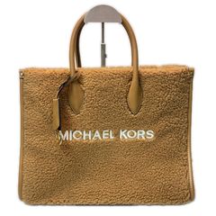 MICHAEL KORS ファーベージュトートバッグ ミディアム - メルカリ