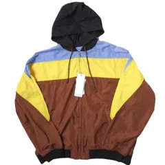 新品 MARNI マルニ 22SS カラーブロック ウインドブレーカー JUMU0116LQ TN855 48 multicolor ナイロン フーデッドジャケット バックロゴステッチ アウター g11343のサムネイル