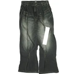 新品 KHOKI コッキ 25SS 日本製 Pleat-design denim pants プリーツデザインデニムパンツ 25ss-p-09 2 Black ジップフライ ジーンズ ボトムス g21119のサムネイル