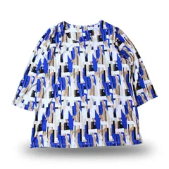 ALL OVER GEOMETRIC PATTERN DESIGN TOPS / 総柄 アート 幾何学 T シャツ トップスのサムネイル
