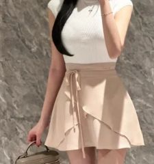 elmyu ロゴベルトセットスカートパンツ - メルカリ