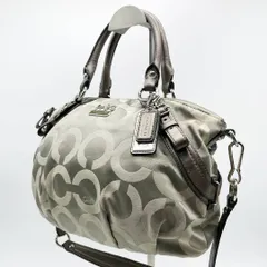 コーチ COACH トートバッグ 2WAY オプアート シルバー グレー キャンバス レザー 馬車ロゴ 大容量 肩掛け 斜め掛け クロスボディ レディース 人気 ブランド 上品 高級感 おしゃれ 通勤 通学 ビジネス 定番 トレンド