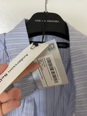 アンダーソンベル 24ss アシンメトリー シャツ ブルー XLのサムネイル