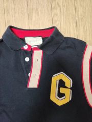 美品 箱付き】GUCCI ポロシャツ ショルダーインターロッキングGG 黒 