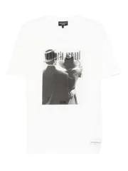 EMPORIO ARMANI プリントコットンTシャツ 送料無料