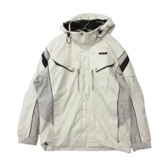 DESCENTE デサント ブルゾン 中綿 パテッド ジャケット スキーウェア フーデッド アウター ホワイト L メンズ 【中古】