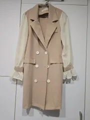バイカラー Long トレンチ ONE PIECE ミニ
