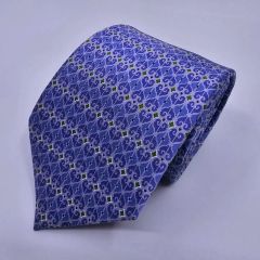 HERMES エルメス ネクタイ 幾何学模様 青 ブルー - メルカリ