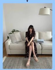 桐島かれんさん着用 HOUSE OF LOTUS ハンドブロックプリントスカート
