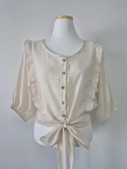 ヴィンテージ森ガール シースルーブラウス