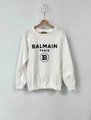 BALMAIN バルマン 白 ロゴ スウェット シャツ スウェット 36のサムネイル