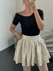andwang Double Ribbon Accent Skirt Sサイズ - メルカリ