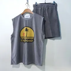 SS新作) ヤシの木 PIGMENT タオル ノースリーブ セット 3color