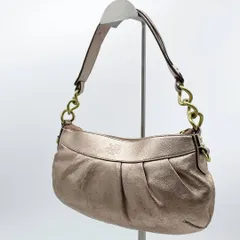 コーチ COACH Y2K  ワンショルダーバッグ レザー シャンパンピンク メタリック 肩掛け ハンドバッグ レディース 人気 ブランド 上品 高級感 おしゃれ きれいめ 通勤 通学 カジュアル トレンド 定番 希少