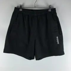 アディダス ブラック ウーブン トレーナー ハーフパンツ XL 250911