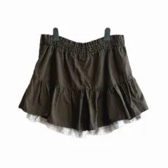 ヴィンテージ カーキ レース キュロット パンツ