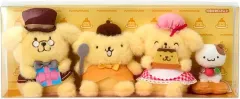 (現物) ポムポムプリン 30周年 誕生日 ファミリー ミニ ぬいぐるみ セット