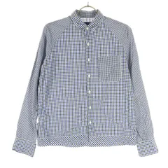 BEAMS ビームス ギンガムチェック柄 長袖 シャツ ブルー系 メンズ 古着