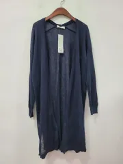 新品) Samansa Mos2 ネイビー ロング カーディガン