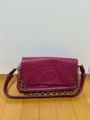 超美品 オールドモラビト ヴィンテージ シャイニングクロコ チェーン 