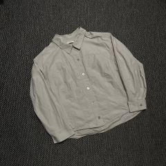 美品】MHL. マーガレットハウエル 長袖シャツ グレー ブラウス 和紙混 