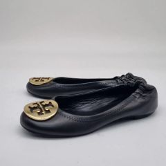 新品未使用試着のみ:Tory Burch ブラック フラットシューズ 箱付き 新品・箱あり トリーバーチ Tory Burch フラットシューズ9M オレンジ