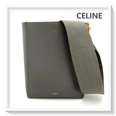 美品 CELINE セリーヌ サングルバケット スモール ショルダーバッグ カーフ グレー系 ゴールド金具 レディースのサムネイル